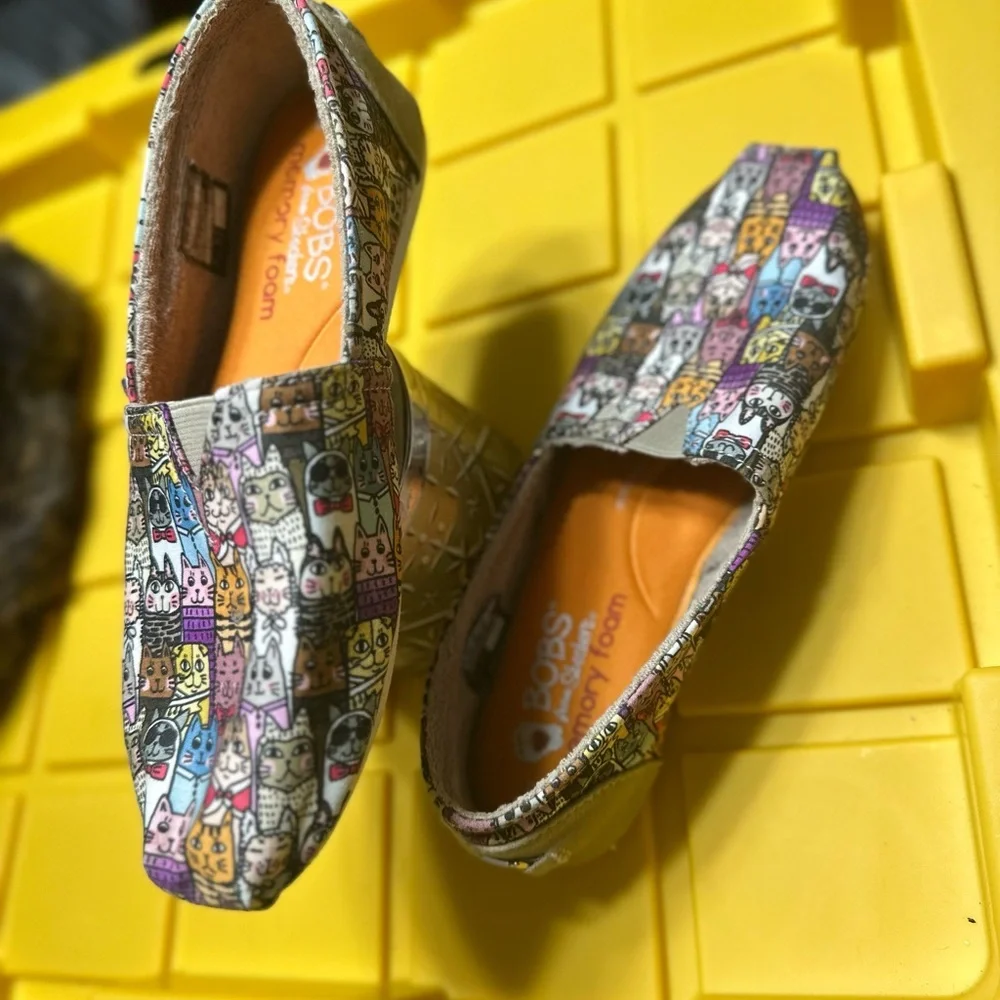 Skechers Orange and Purple Moccasins with Playful Design